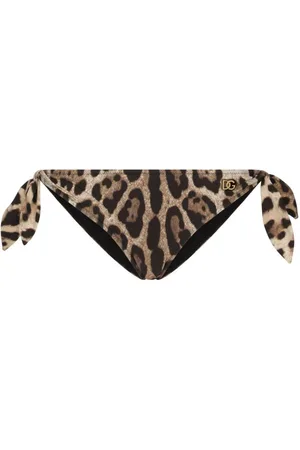 Dolce & Gabbana | Bikini leopardato con chiusura laterale a laccio | female | | 1