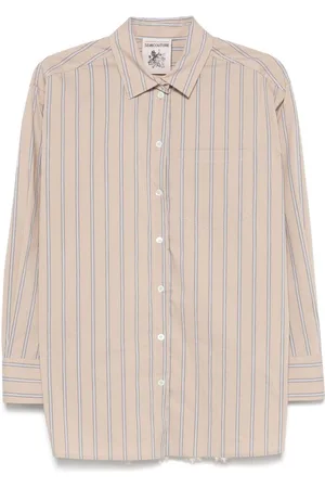 SEMICOUTURE | Camicia Emma a righe con pizzo | female | | 40