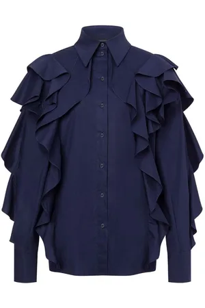 Alberta Ferretti | Camicia con volant in cotone | female | | 42