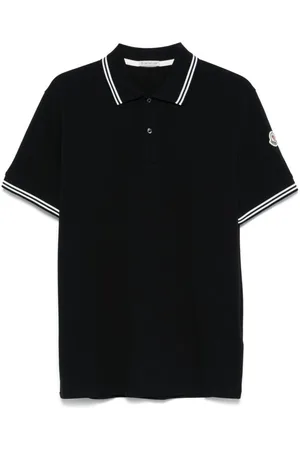 Moncler | Polo in cotone con righe bianche | male | | S