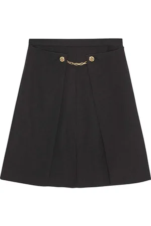 Ganni | Gonna midi sartoriale nera con catena | female | | 36