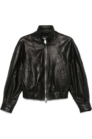 Dondup | Giacca in pelle nera | female | | 44