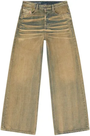 Diesel | Jeans dritti in cotone sfumato beige | female | | 26