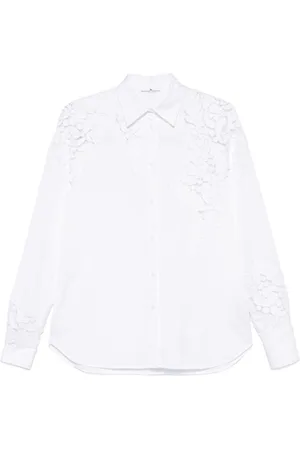 ERMANNO SCERVINO | Camicia in cotone con inserti traforati | female | | 42