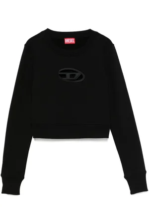 Diesel | Felpa nera con logo cut out | female | | M