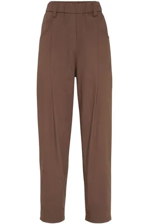 Brunello Cucinelli | Pantalone a vita media in cotone | female | | 44
