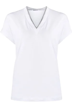 Brunello Cucinelli | T-shirt a maniche corte in cotone | female | | L