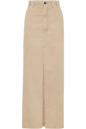 Brunello Cucinelli | Gonna lunga effetto denim in cotone | female | | 42