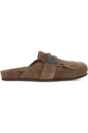 Brunello Cucinelli | Ciabatte in pelle scamosciata | female | | 36