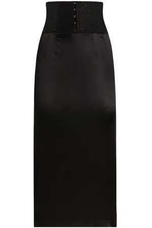 Dolce & Gabbana | Gonna midi nera a vita alta | female | | 40