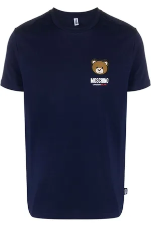 Moschino | T-shirt in cotone navy con logo | male | | S