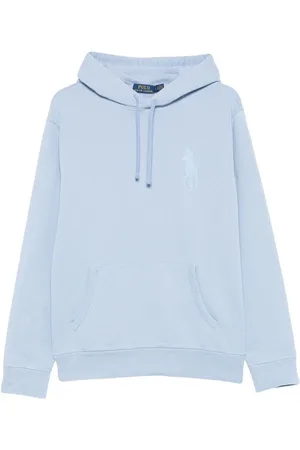 Ralph Lauren | Felpa con cappuccio in cotone azzurro pastello con logo | male | | S