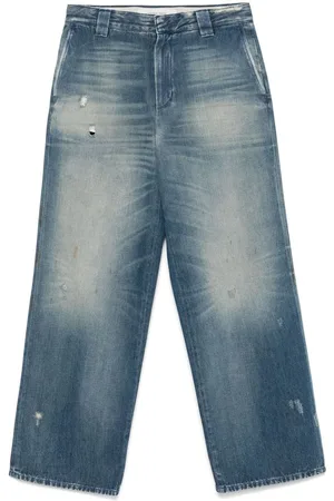 Golden Goose | Jeans dritti con effetto vissuto | male | | 50