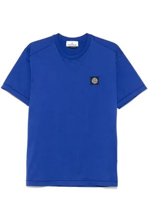 Stone Island | T-shirt a maniche corte in cotone elettrico con logo | male | | L