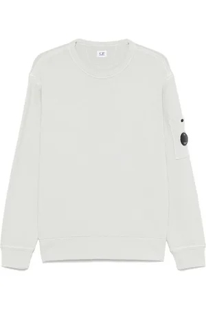 C.P. Company | Felpa girocollo grigia con tasca e logo | male | | L