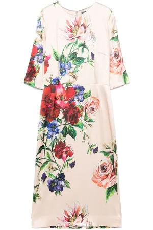 Dolce & Gabbana | Abito midi con motivo floreale | female | | 40