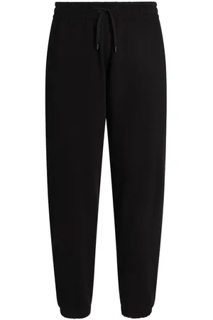 Dolce & Gabbana | Pantaloni tuta di cotone neri con coulisse | male | | 46