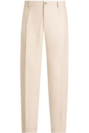 Dolce & Gabbana | Pantaloni in lino con piega | male | | 48