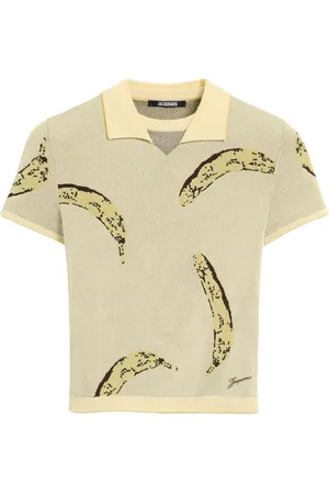 Jacquemus | Polo Marino corta con stampa banana | female | | 38