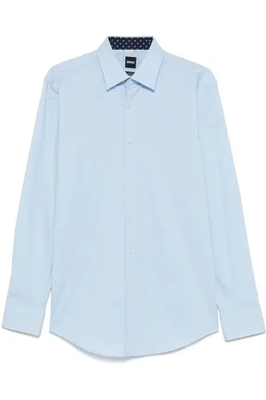 HUGO BOSS | Camicia in cotone azzurro | male | | 39