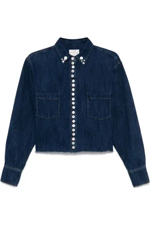FORTE FORTE | Camicia denim con bottoni bianco perla | female | | 0