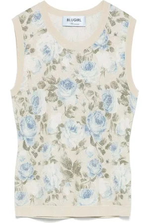 Blugirl | Gilet in maglia con stampa floreale | female | | L