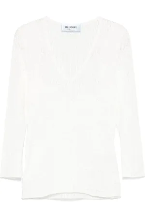 Blugirl | Maglia bianca trapuntata aderente | female | | L