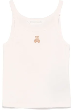 Palm Angels | T-shirt in cotone bianco con orso senza maniche | female | | M