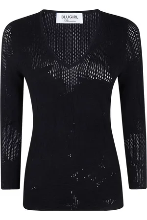 Blugirl | Maglia nera trapuntata aderente | female | | L