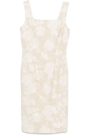 Blugirl | Abito midi con rose e spacco | female | | 44