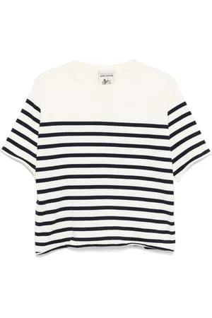 SEMICOUTURE | Maglia Ombeline in cotone bianco a righe | female | | M