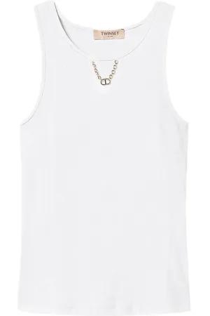 Twin-Set | T-shirt bianca in cotone con logo | female | | L