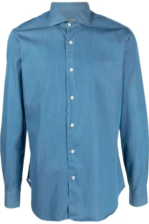 BARBA | Camicia in morbido cotone celeste | male | | 39