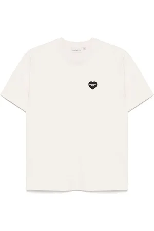 Carhartt | T-shirt in cotone color avorio con logo | female | | M