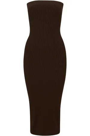 Max Mara | Abito midi a tubino senza spalline a costine | female | | M