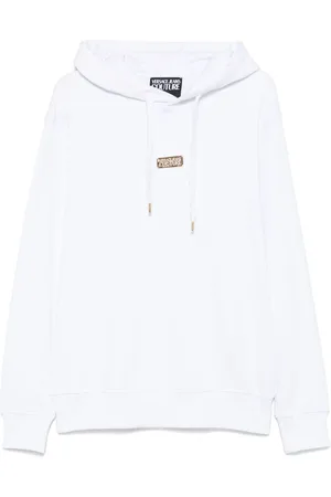 VERSACE | Felpa in cotone con etichetta oro con logo | male | | L