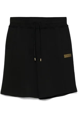 VERSACE | Pantaloncini in cotone con etichetta oro con logo | male | | S