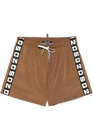 Dsquared2 | Shorts mare con logo bianco e nero | male | | 46