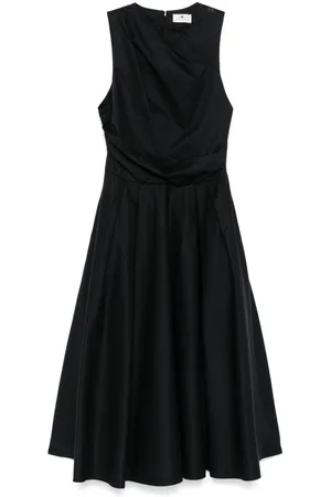Elisabetta Franchi | Abito midi in cotone navy | female | | 42