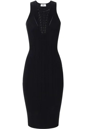 Elisabetta Franchi | Abito midi con incrocio sul davanti | female | | 38