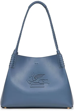 Etro | Borsa shopping in pelle azzurra | female | | UNI