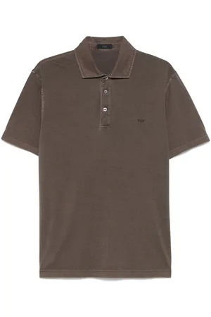 FAY | Polo in cotone a maniche corte con logo ricamato | male | | L