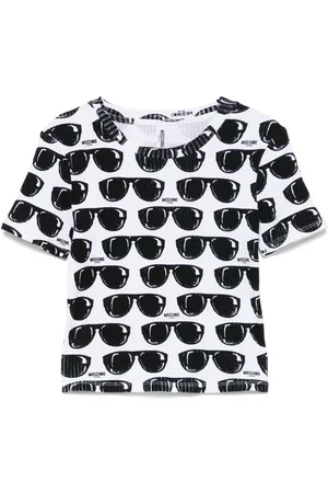 Moschino | T-shirt elasticizzata bianca con stampa | female | | L