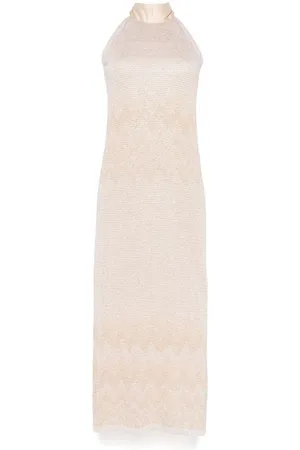 D.EXTERIOR | Abito midi lamé | female | | L