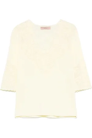 Twin-Set | Maglia pastello con lavorazione pointelle | female | | L
