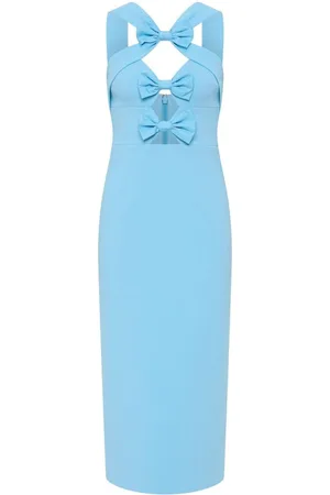 Rebecca Vallance | Abito midi attillato celeste 