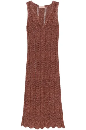 Twin-Set | Abito midi in maglia effetto lurex | female | | M