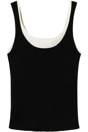 Twin-Set | Top in cotone con dettagli a coste | female | | M