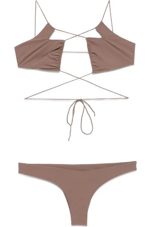 Amazuìn | Set bikini color tortora 