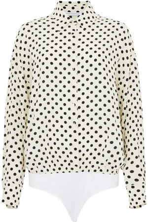 Mar De Margaritas | Camicia a body con pois neri | female | | S